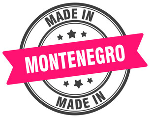 Fototapeta premium Made in Montenegro round sign. Made in Montenegro stamp.