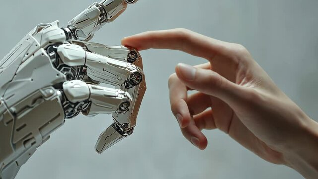 Human and robot finger touching: exploring humanai connection and interaction