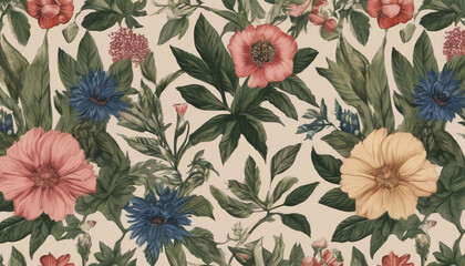 Vintage floral pattern wallpaper backgrounds