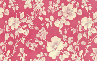 Retro style floral texture art background

