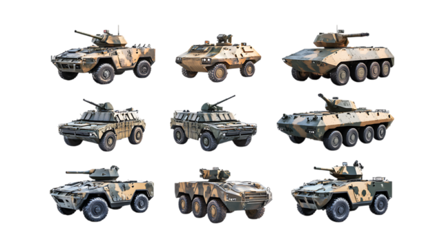 Pack Arcade Set in Different Poses Against Transparent Background for Gaming Culture, Retro Design, or Entertainment Branding