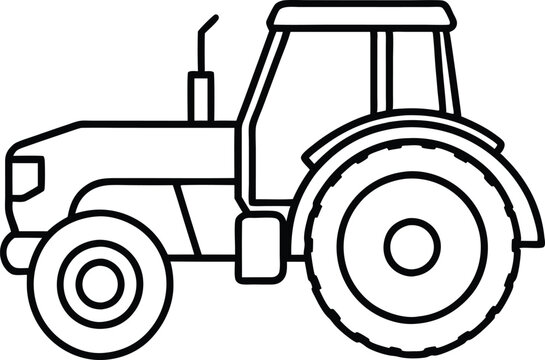 recommend clip art: Tractor line art vector,Tractor outline icon