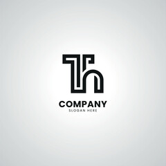 Obraz premium Abstract Initial Letter TH HT Modern Minimal Unique Logo Design Vector.