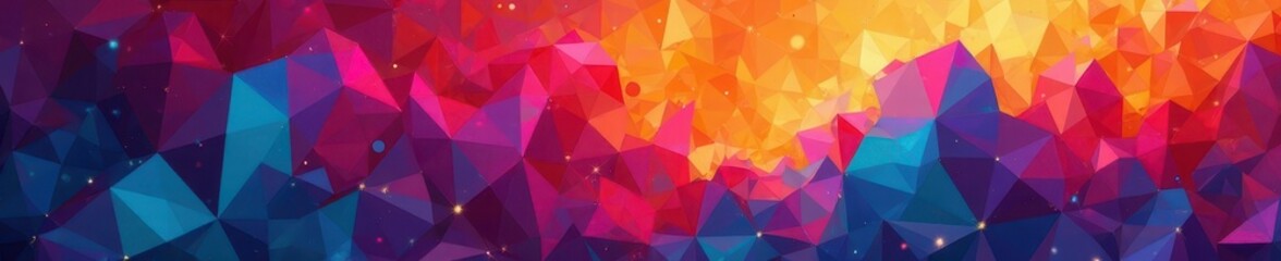 Interlocking geometric shapes, kaleidoscopic rainbow blend, optical, graphics © Sethee