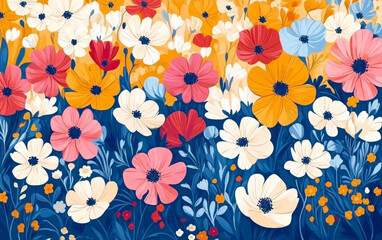 Vintage floral texture art background
