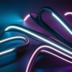 Neon Flow: Modern 3D Light Curves