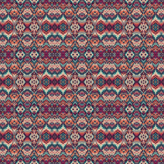 AI Generative Seamless IKAT Pattern | Textile Design Prints Patterns | Fashion Fabric Prints & Patterns | Ethnic Boho Motif | Decorative Abstract Background