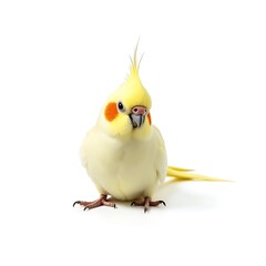 yellow macaw white background