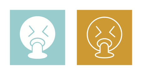 Face Vomiting Icon Design
