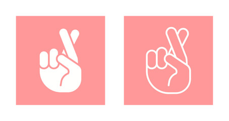 Crossed Fingers Icon Design