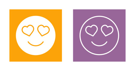 Smiling Face with Hearts Icon Design