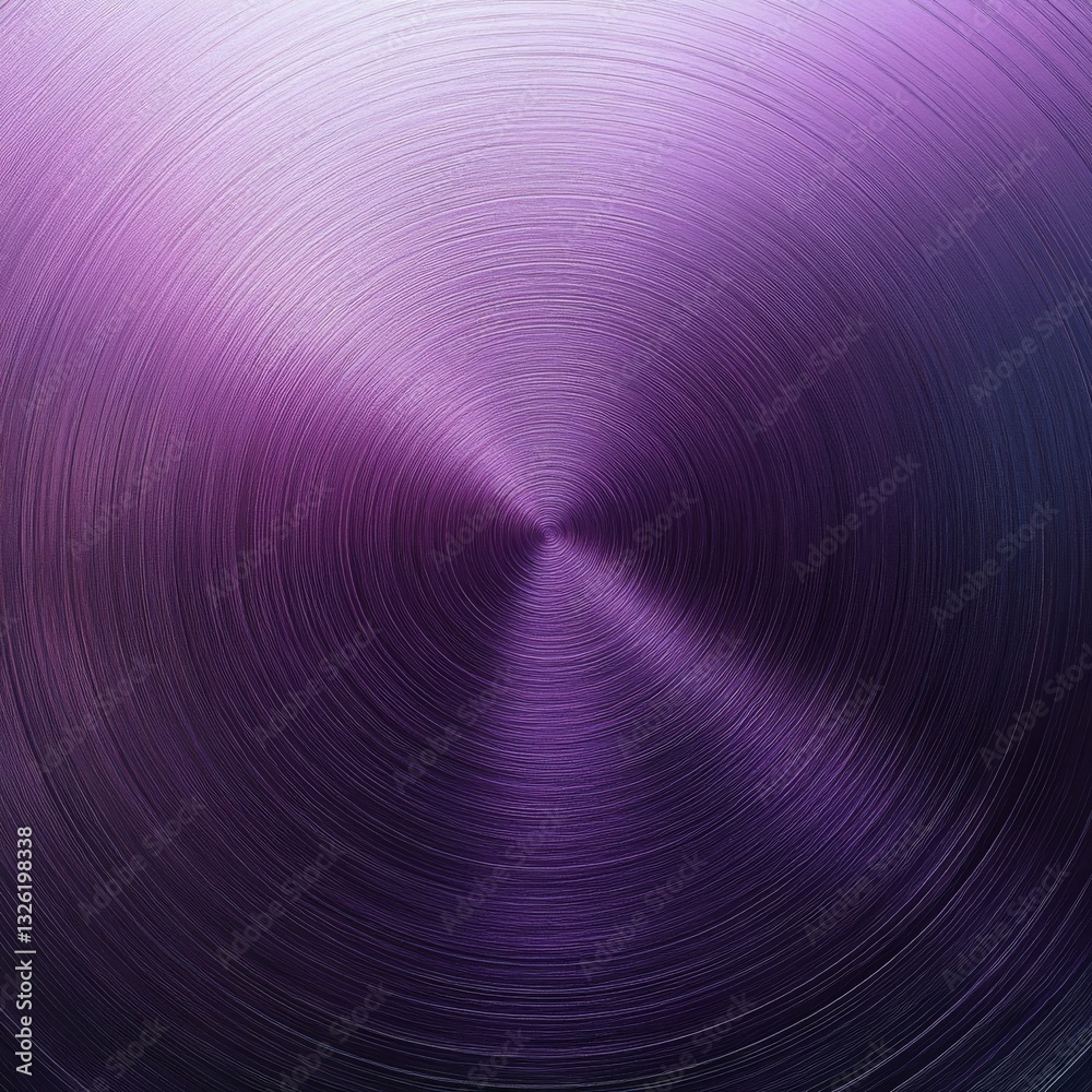 Aufkleber elegant concentric circular pattern in purple and white, metallic texture for modern background desi