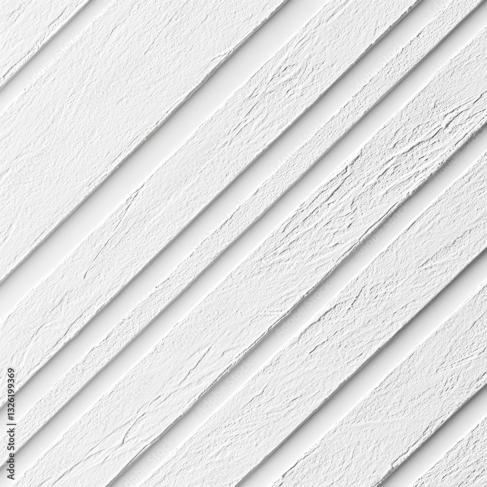 Poster Elegant White Plaster: A Textured Symphony of Diagonal Lines Creating a Visually Striking and Modern Aesthetic.