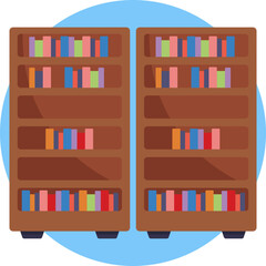 Organized Book Storage – A structured shelving system used to store and display books in an orderly manner.