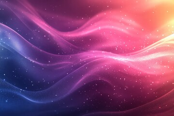 Obraz premium Abstract full frame Gradient purple and orange light particle waves, fantasy concept, festive background, glitter, holiday, sparkle, glow.