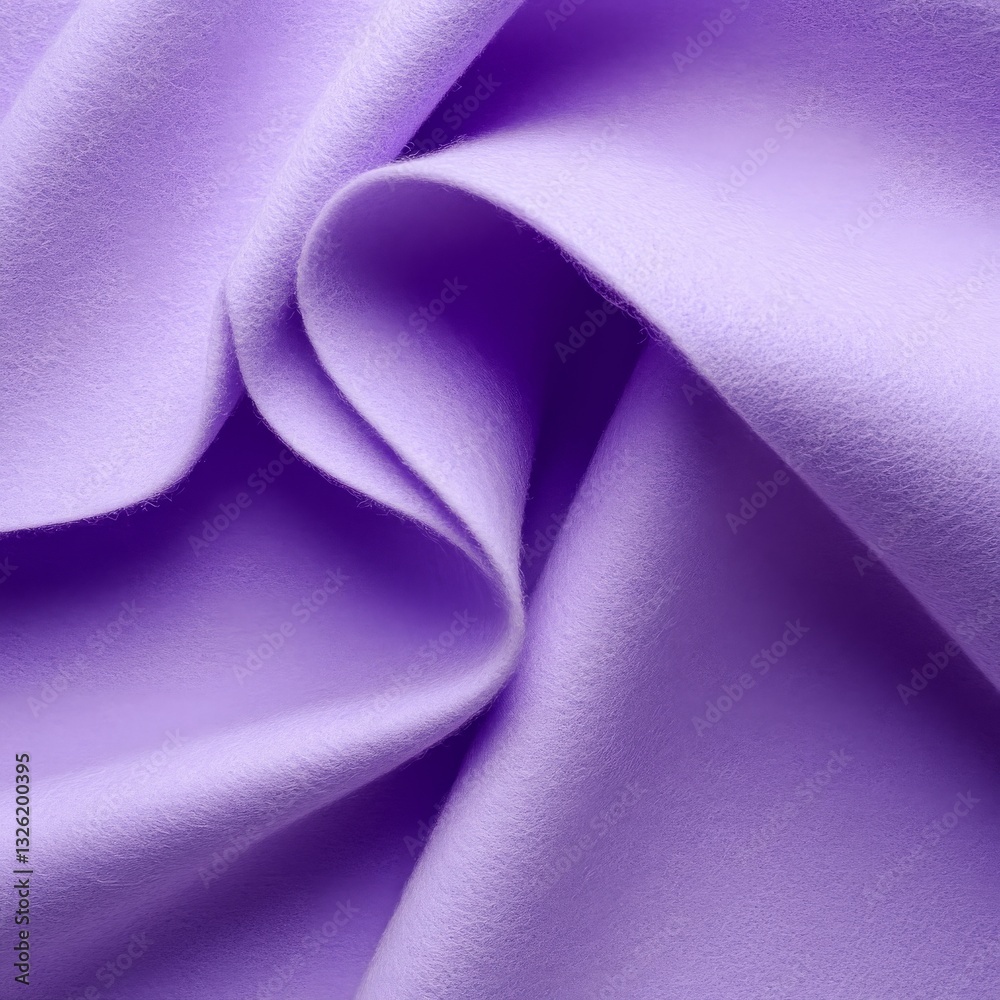 Poster lilac swirls: abstract texture of soft, purple fabric folds creating a sensual and elegant visual ex