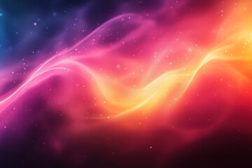 Fototapeta premium Abstract Full Shot with Pink, Orange Gradient and Sparkling Particle Details. Space, Futuristic.