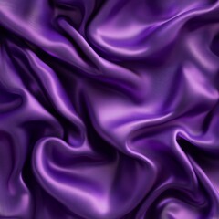 Fototapeta premium Luxurious Purple Satin: Abstract Waves of Silky Fabric with Subtle Textures and Elegant Folds 