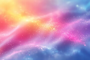 Close-up Dreamy Light Abstract Background with Glitter. Colorful, Pastel, Texture, Gradient, Sparkle.