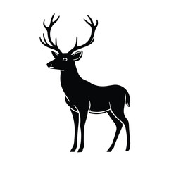 Obraz premium deer vector silhouette 
