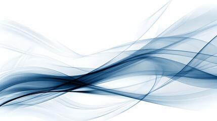 Naklejka premium Abstract blue wave design on white background.