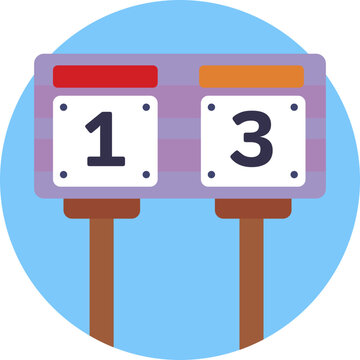 Scoreboard Display: An icon showing the score of a paintball match, indicating team points or player scores.
