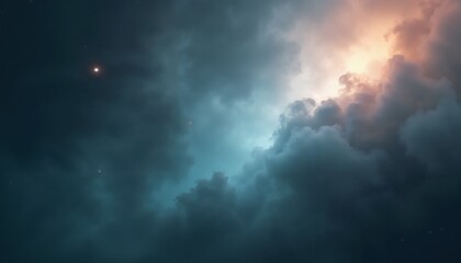 Fototapeta premium Dark nebula and stars in deep space