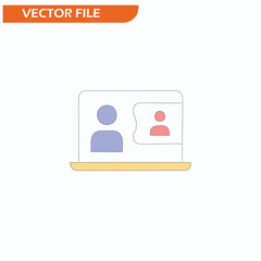 man with laptop icon