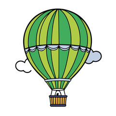 Obraz premium air balloon vector color illustration design