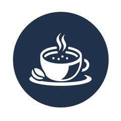 Coffee Cup 14 - Logo Blue White-01