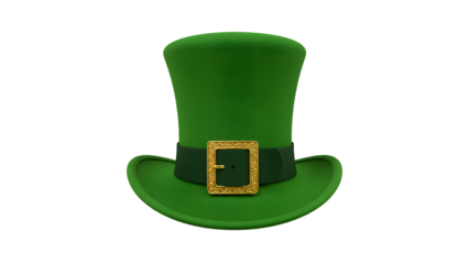 Saint Patrick's Day Hat isolated on transparent background Generative Ai.
