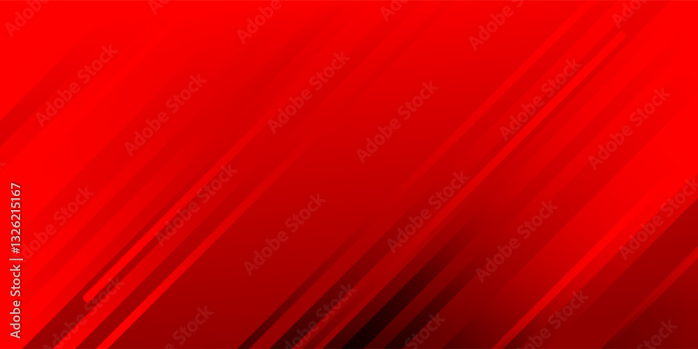 Wall mural red banner background. abstract background. slash effect on red background