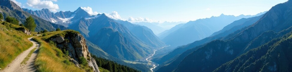Majestic Antalya's Blue Mountains, scenic landscape , serene, rocks