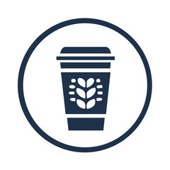 Coffee Cup 21 - Logo Icon White Blue-01