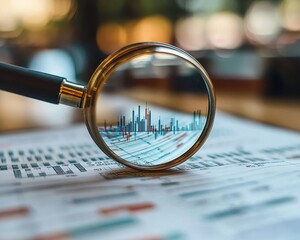 Fototapeta premium Investors tracking stock market indices to stay informed about overall market trends, Market Index Analysis, Timely and comprehensive