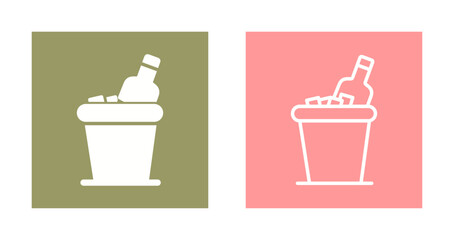 Wine Bottle in Ice Icon Design