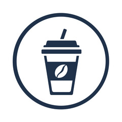 Coffee Cup 24 - Logo Icon White Blue-01