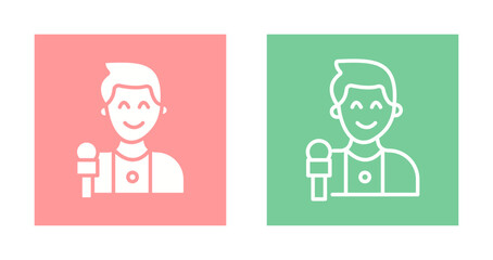 News Correspondent Icon Design