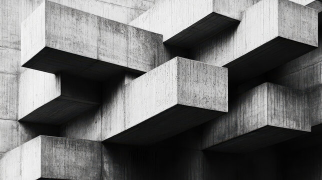 Brutalist Concrete Car Park Interior Architecture Background