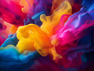 Bold strokes in contrasting colors with sharp edges creating a clear impactful design