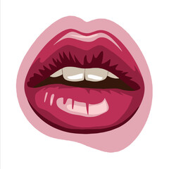 lips, mouth, lipstick, kiss, vector, beauty, teeth, woman, lip, illustration, love, smile, makeup, red, pink, face, glossy, fashion, desire, cosmetics, symbol, glamour, cartoon, sensuality, design