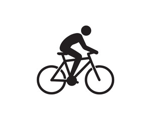 Isolated Pictogram Sport Sign Mountain Bike, MTB, Free Stye Cycling