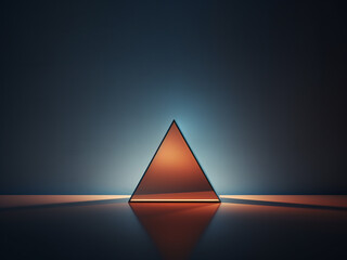 Angular elements displaying design that highlights simplicity with key light defining shape