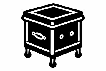 cajon line art silhouette vector illustration