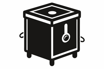 cajon line art silhouette vector illustration