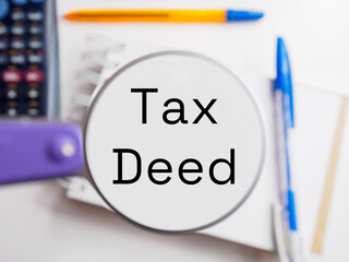 Tax Deed title term meaning taxes economics