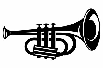 cornet line art silhouette vector illustration © Pinak