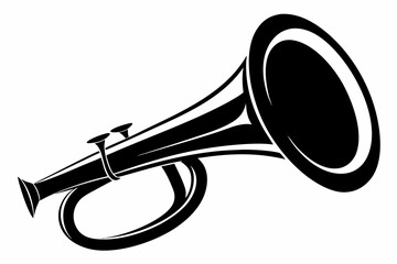 Obraz premium crumhorn line art silhouette vector illustration