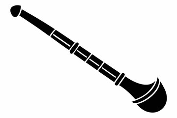 didgeridoo line art silhouette vector illustration
