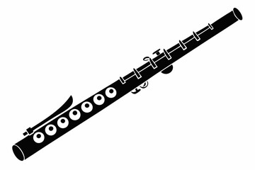 flute line art silhouette vector illustration